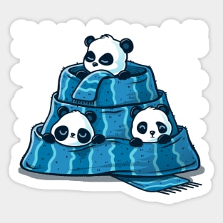 Winter Pandas - Hibernation mode ON Sticker